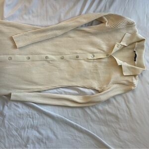 Zara Cream Ribbed Dress